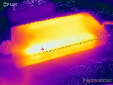 Zasilacz AC może osiągnąć temperaturę ponad 40 C podczas długotrwałej pracy z wymagającym obciążeniem