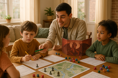 Podczas sesji D&D mistrz gry zauważył, że dziecko ma trudności z odróżnieniem koloru żółtego od niebieskiego - co jest oznaką rzadkiej formy ślepoty barw. (Źródło obrazu: OpenAI)