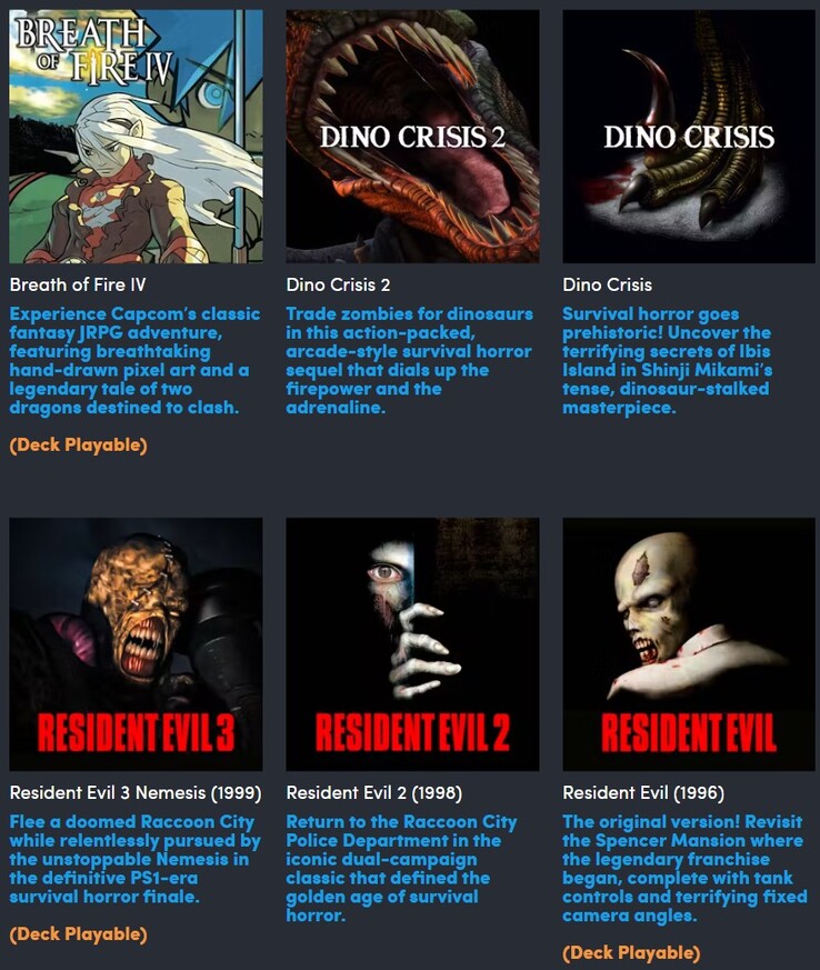 Wszystkie gry zawarte w Humble Bundle Capcom Classics Bundle