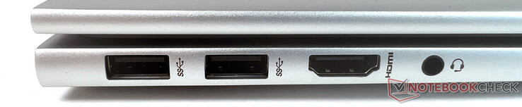 Po lewej: 2x SuperSpeed USB Type-A 10 Gbit/s, 1x HDMI 2.1, 1x port combo słuchawek/mikrofonu