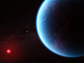 Wizualizacja K2-18b oparta na aktualnych danych naukowych, pokazująca jak może wyglądać ta odległa egzoplaneta. (Źródło zdjęcia: NASA, ESA, Joseph Olmsted)
