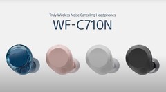 Słuchawki douszne Sony WF-C710N są dostępne w czterech kolorach. (Źródło obrazu: Sony)