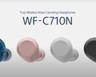 Słuchawki douszne Sony WF-C710N są dostępne w czterech kolorach. (Źródło obrazu: Sony)