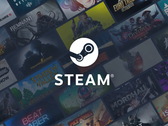 Logo Steam na tle miniatur gier.