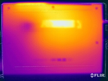 Temperatury powierzchni podczas testów obciążeniowych (na dole)