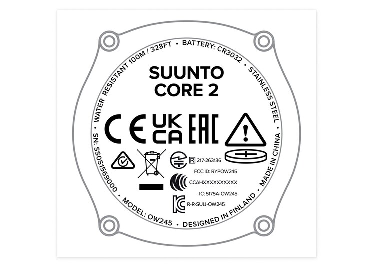 Suunto Core 2 nie posiada czujnika tętna ani czujnika SpO2.