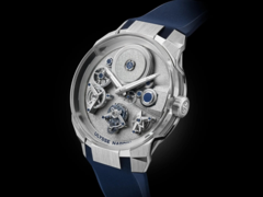 Ulysse Nardin Blast Free Wheel Maillechort (na zdjęciu) ma kopertę z 18-karatowego białego złota. (Źródło zdjęcia: Ulysse Nardin)