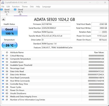 ADATA SE920 wykorzystuje PCIe 4.0 x4