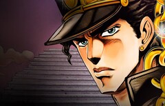 Jotaro Kujo na oficjalnej grafice promującej grę „JoJo's Bizarre Adventure: Eyes of Heaven”.