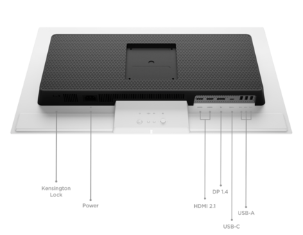 Lenovo Legion Pro 27UD-10 i Legion Pro 32UD-10: Porty. (Źródło obrazu: Lenovo)