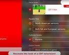 Ekran konsoli Nintendo Switch 2 prezentujący jej wyjątkową zdolność do odtwarzania opcji wyświetlania podobnej do CRT (źródło obrazu: Nintendo of America YT)