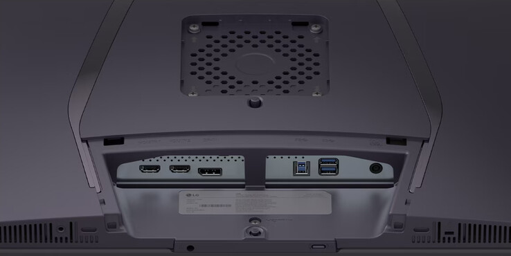 UltraGear OLED 32GX850A nie ma wbudowanego portu USB typu C, ale zamiast tego posiada port USB typu B. (Źródło obrazu: LG)