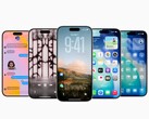 iOS 26 umożliwia animowany ekran blokady muzycznej w aplikacjach innych firm. Ogólny obraz przedstawiający kilka iPhone'ów. (Źródło obrazu: Apple)