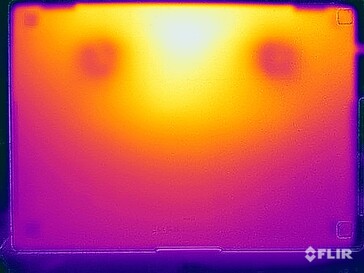 Temperatura powierzchni w teście obciążeniowym (na dole)