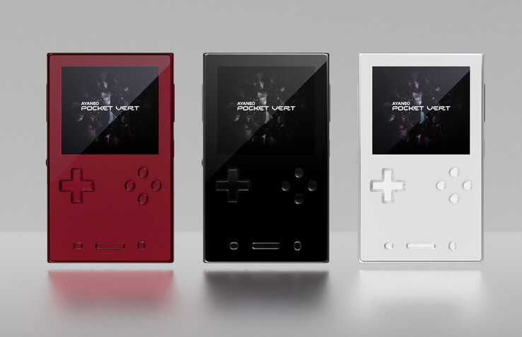 Ayaneo Pocket Vert w wykończeniach Lava Red, Midnight Black i Moon. (Źródło zdjęcia: Ayaneo)