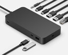 Stacja dokująca Surface Thunderbolt 4 Dock ma otwór montażowy dla uchwytu biurkowego. (Źródło obrazu: Microsoft)