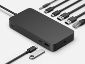 Stacja dokująca Surface Thunderbolt 4 Dock ma otwór montażowy dla uchwytu biurkowego. (Źródło obrazu: Microsoft)
