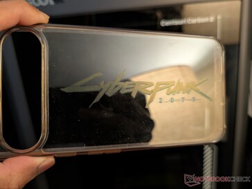 Logo Cyberpunk 2077 na przezroczystym etui na telefon z TPU.