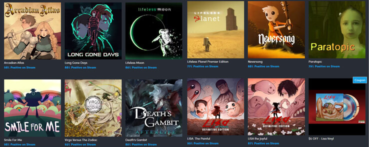 Wszystkie gry zawarte w pakiecie Humble Bundle Serenity Forge (źródło obrazu: Humble Bundle)