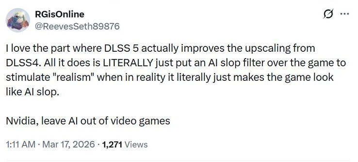 Nvidia DLSS 5 to chłam AI.