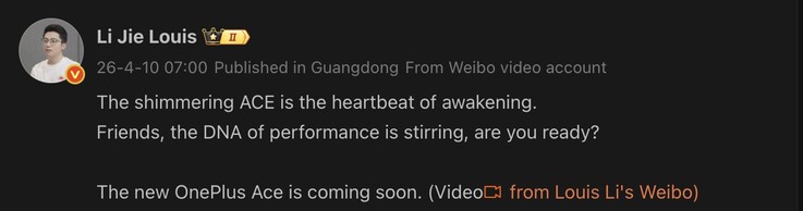 Nowe urządzenie OnePlus Ace zapowiedziane.