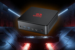 Redragon MPC745 Mini PC na futurystycznym tle