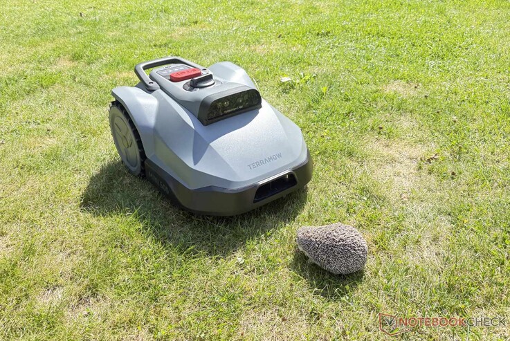 Podczas testów urządzenie TerraMow Mini 500 niezawodnie wykryło naszego sztucznego jeża oraz inne przeszkody.