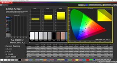 CalMAN ColorChecker (docelowa przestrzeń barw P3)