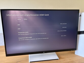 Konsola PS5 Pro działa bez problemów w rozdzielczości QHD i przy częstotliwości odświeżania 120 Hz.