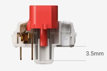 Przełączniki NuPhy Air75 v3 mają wydłużony skok klawisza 3,5 mm. (Źródło obrazu: NuPhy)