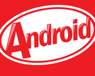 Logo systemu Android 4.4 KitKat widoczne na smartfonie Acer Liquid
