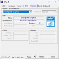 CPU-Z: Układ graficzny firmy Intel