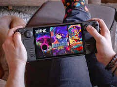 Kolekcja Return to Metroidvania powraca na ograniczony czas. Na zdjęciu: Steam Deck ze zdjęciem okładki pakietu. (Źródło zdjęcia: Humble Bundle i Valve - edytowane)