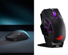 Myszy do gier ROG Gladius IV Ace (po lewej) i ROG Spatha X 65K (po prawej).