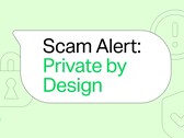 Zielona dymka WhatsApp z tekstem „Ostrzeżenie przed oszustwem: Prywatność z założenia”