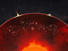 Artystyczna ilustracja grudek w płaszczu Marsa (źródło obrazu: NASA i JPL-Caltech; przycięte)