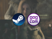 Zrzuty ekranu z obu gier Remothered, z logo Steam i GOG na górze.