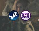 Zrzuty ekranu z obu gier Remothered, z logo Steam i GOG na górze.
