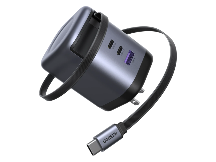 Ładowarka Ugreen Nexode 100W z chowanym kablem USB-C. (Źródło zdjęcia: Ugreen)