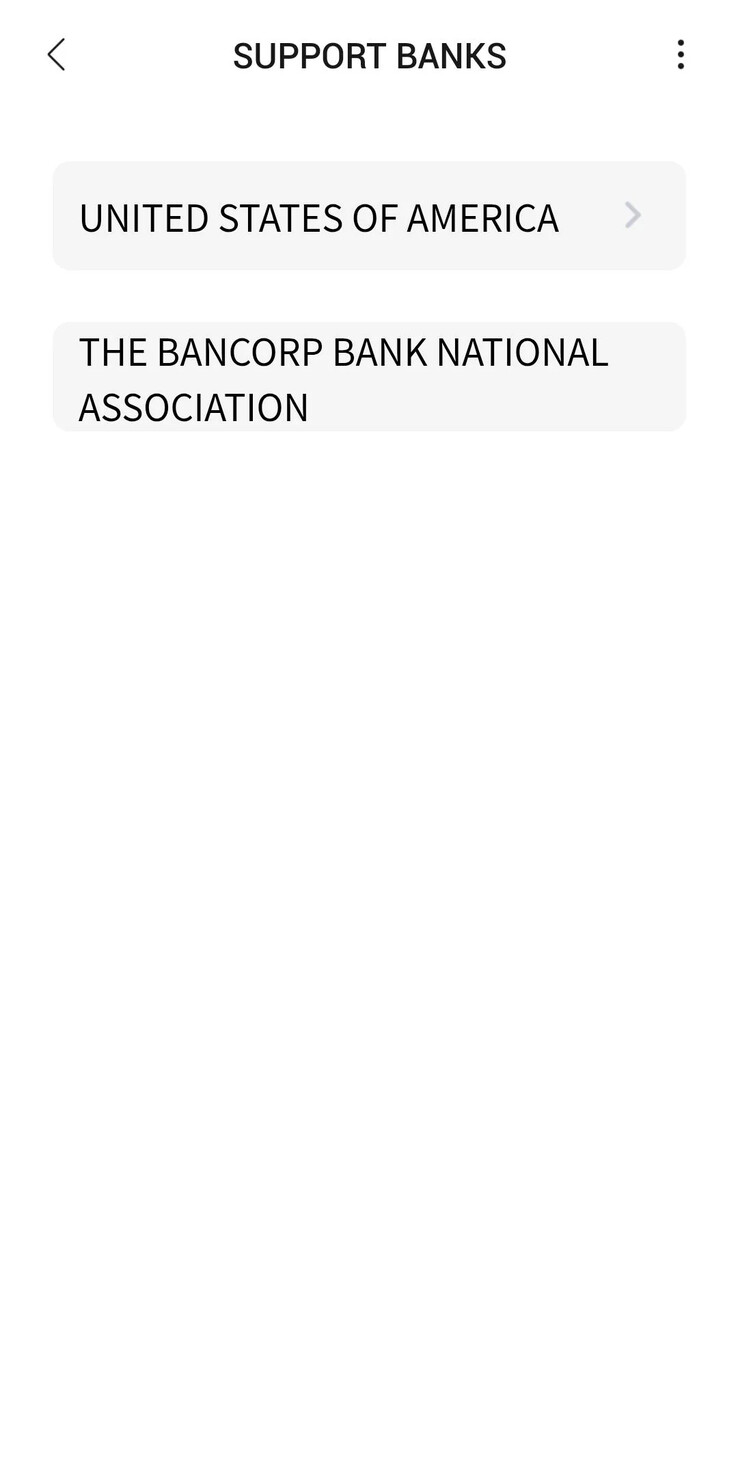 Zrzut ekranu aplikacji Zepp pokazujący Stany Zjednoczone Ameryki jako region obsługiwany przez Zepp Pay. (Źródło zdjęcia: slimak131 via Reddit)