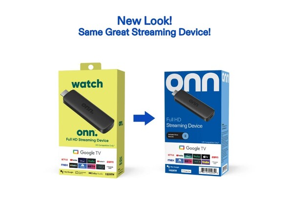 Onn Full HD wydany w 2023 roku jest również dostarczany w nowym pudełku detalicznym. (Źródło zdjęcia: Walmart)