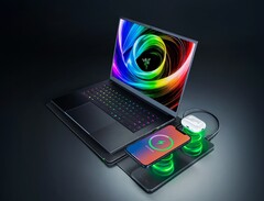 Razer umieścił dwie cewki ładujące Qi w etui na laptopa.