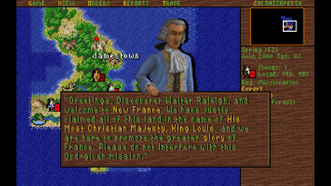 Na zdjęciu: zrzut ekranu z rozgrywki z gry „Sid Meier's Colonization (Classic)”.