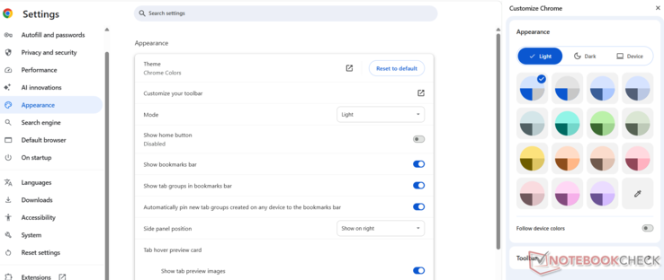 Opcje kolorów motywu Google Chrome (Źródło obrazu: Antony Muchiri)