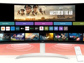 LG prezentuje zakrzywiony, 34-calowy monitor webOS VA o proporcjach 21:9 z funkcją strumieniowania multimediów, telewizją na żywo, Apple Airplay i Microsoft 365. (Źródło zdjęcia: LG)