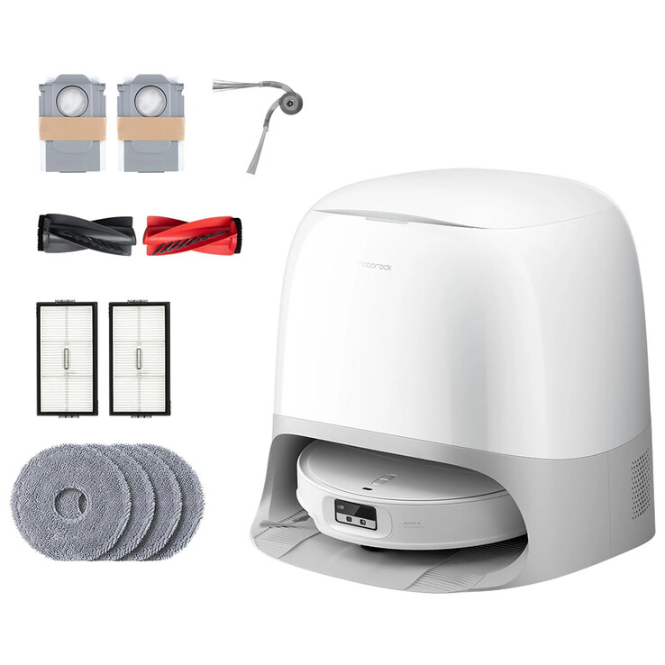 Roborock Qrevo Curv 2 ProX jest dostarczany z dodatkowymi akcesoriami. (Źródło zdjęcia: Roborock)