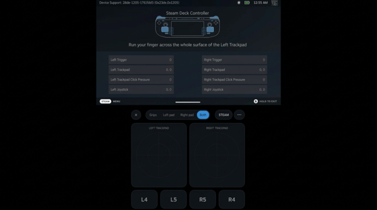 DroidDeck może używać drugiego wyświetlacza do obsługi wirtualnych gładzików i tylnych przycisków Steam Decka, jednocześnie udostępniając elementy sterujące urządzenia przenośnego jako kontroler Steam Deck.