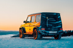 Elektryczny Mercedes-Benz Klasy G przeszedł już testy w niskich temperaturach, a jego premiera planowana jest na koniec kwietnia 2024 roku. (Źródło zdjęcia: Mercedes-Benz)