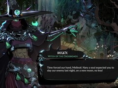 Na zdjęciu: Hekate, mentorka Melinoë, Wiedźma z Rozdroży. (Źródło obrazu: Supergiant Games)
