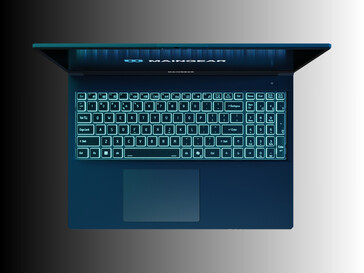 Widok z góry laptopa do gier Maingear Super 16 (źródło zdjęcia: Maingear PR)